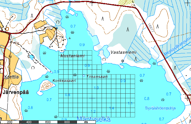 T&auml;&auml;ll&auml; 50x50 metrin ruutukin tuntuu liioittelulta.